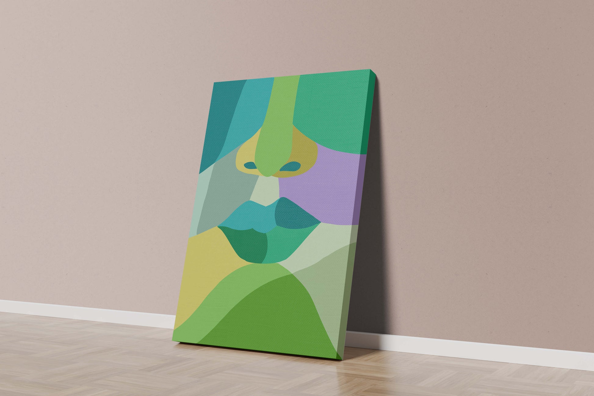 Formas geométricas abstractas y coloridas en diseño de arte moderno