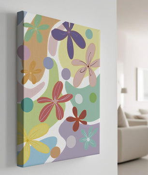 Motif floral abstrait coloré