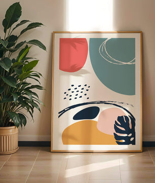 Abstract shapes and colors in modern art design