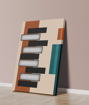 Abstract geometric design with modern color contrasts
