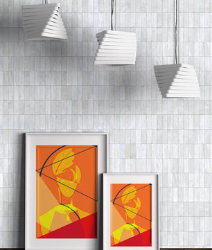 Abstract Portrait with Geometric Shapes and Bold Colors - Mi tienda