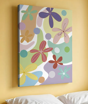 Motif floral abstrait coloré