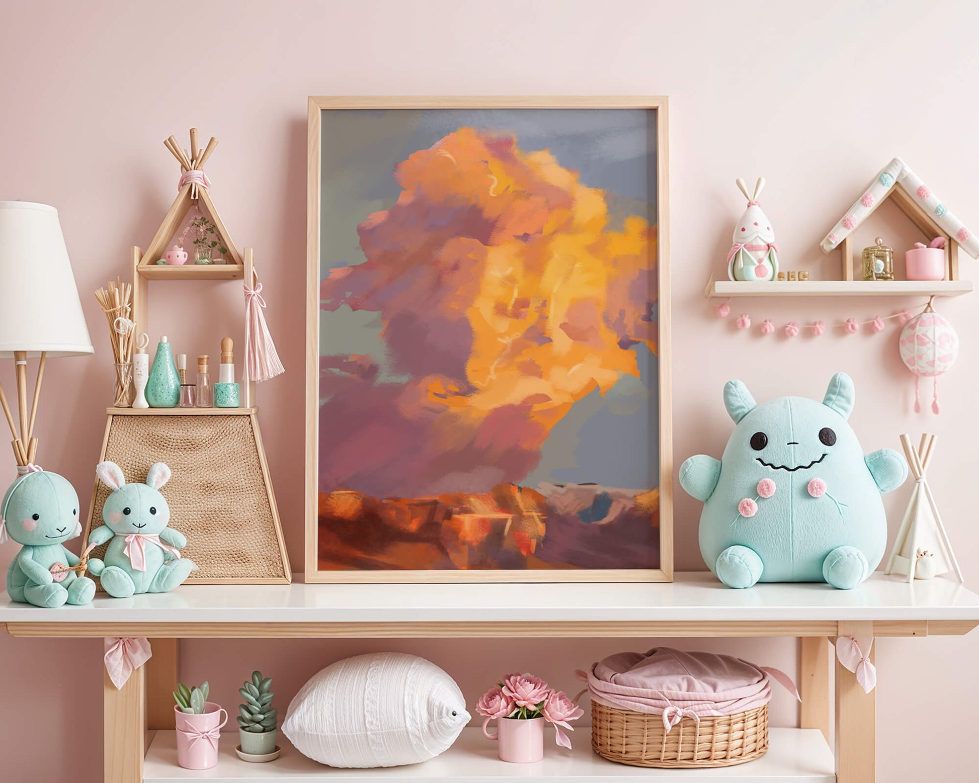 Vibrant sunset with dramatic clouds and rich colors