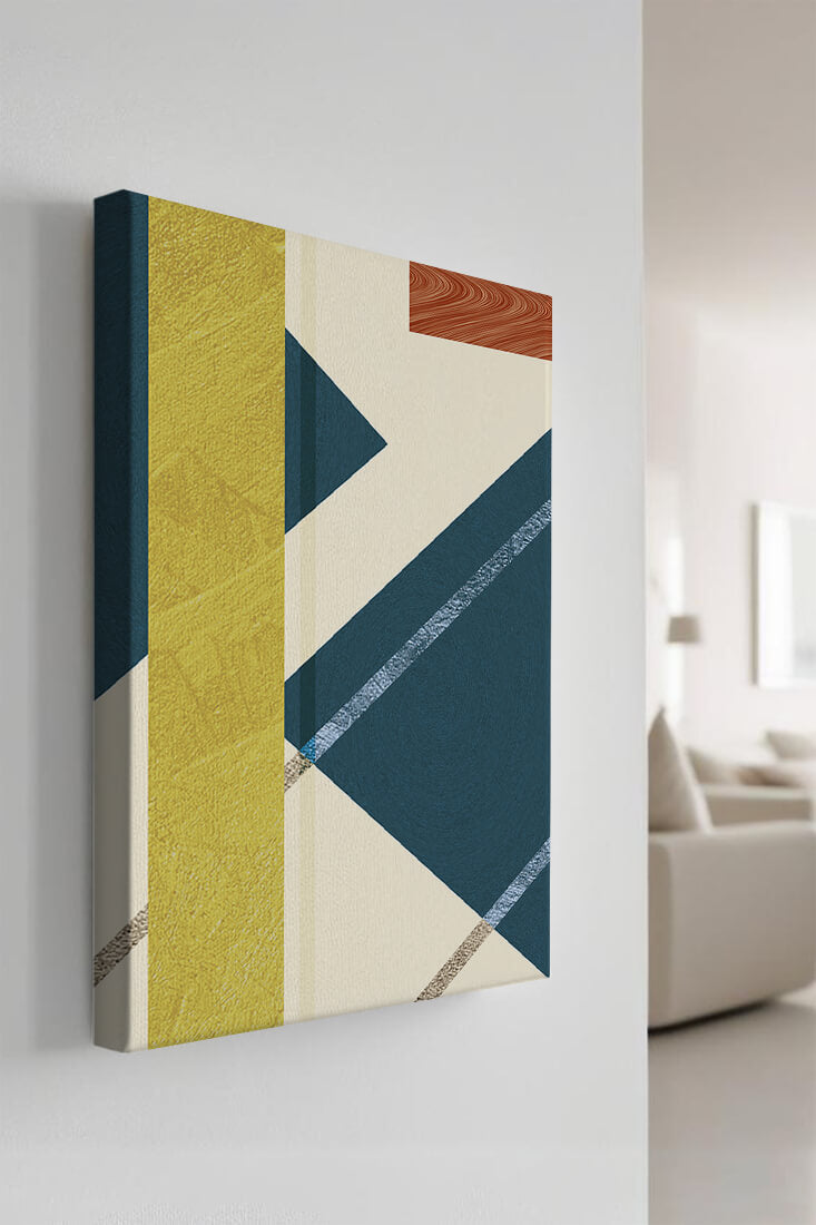 Contemporary abstract geometric art with vibrant colors