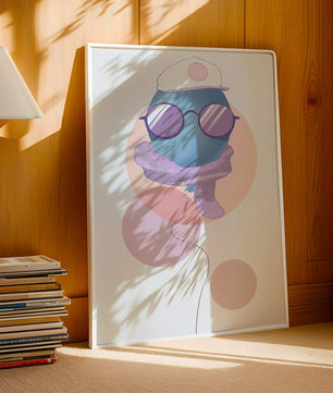 Colorful Balloon with Glasses in Modern Abstract Art - Mi tienda