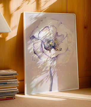 Elegant watercolor flower illustration with delicate pastel tones