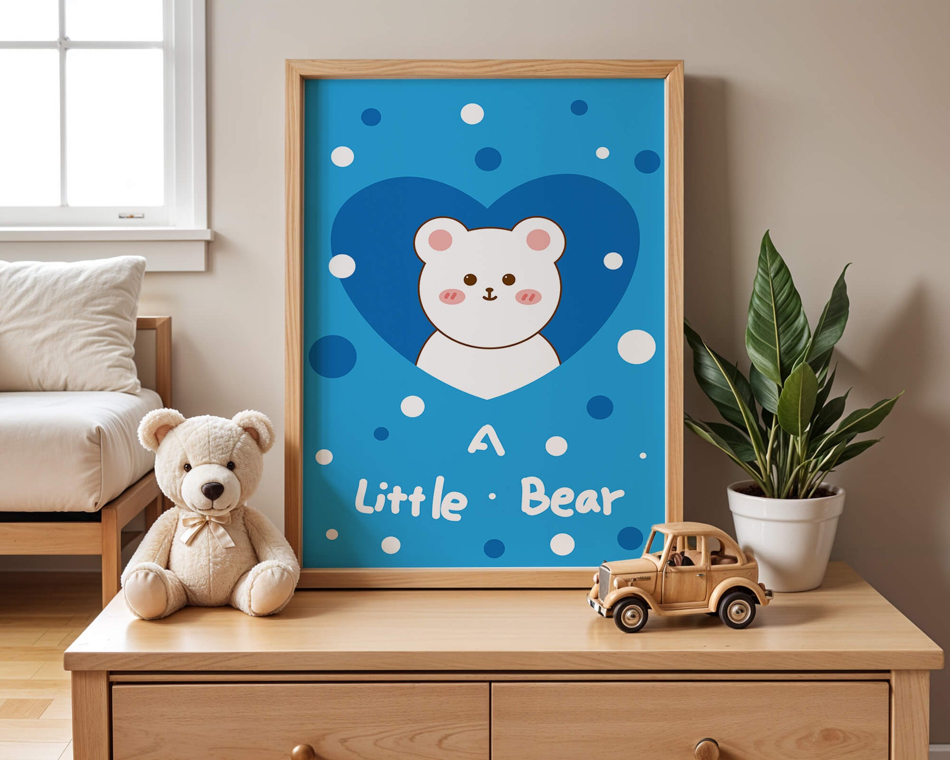 Adorable children's room decor featuring a cute bear design