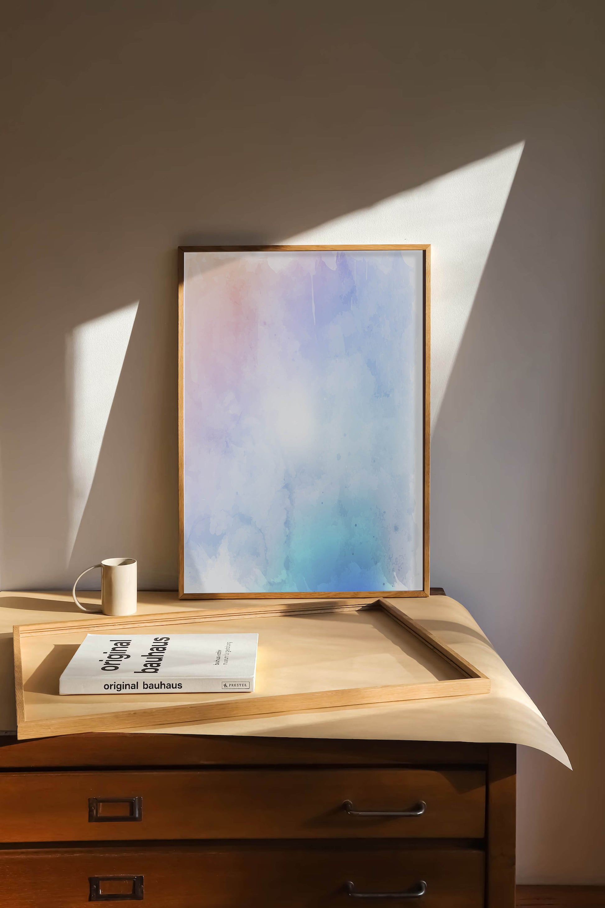 Gentle watercolor pastel gradient with soft texture and flow
