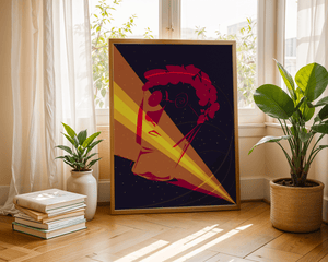 Modern abstract line art poster – minimalist geometric wall decor with vibrant colors - Mi tienda