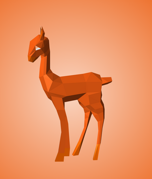 Kit DIY de papel poligonal papercraft 3D de cervatillo, 70x43x11 cm, 72 piezas – Ciervo de cartón geométrico, figura animal creativa para decoración de pared de habitación infantil