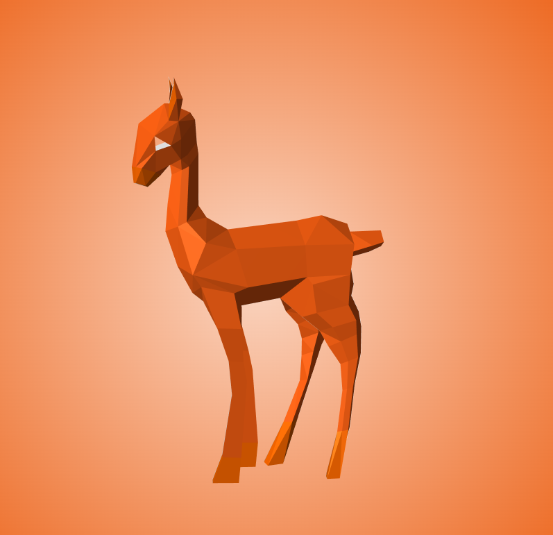 Kit DIY de papel poligonal papercraft 3D de cervatillo, 70x43x11 cm, 72 piezas – Ciervo de cartón geométrico, figura animal creativa para decoración de pared de habitación infantil