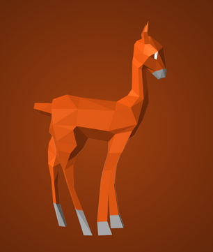 Kit DIY de papel poligonal papercraft 3D de cervatillo, 70x43x11 cm, 72 piezas – Ciervo de cartón geométrico, figura animal creativa para decoración de pared de habitación infantil