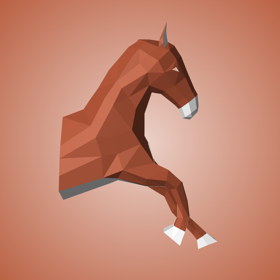 Cabeza de caballo para colgar en la pared papercraft 3D, escultura de papel poligonal DIY, 51x16x35 cm, 59 piezas – Decoración de pared geométrica, kit de montaje, trofeo de caballo decorativo para dormitorio juvenil