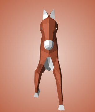 Cabeza de caballo para colgar en la pared papercraft 3D, escultura de papel poligonal DIY, 51x16x35 cm, 59 piezas – Decoración de pared geométrica, kit de montaje, trofeo de caballo decorativo para dormitorio juvenil