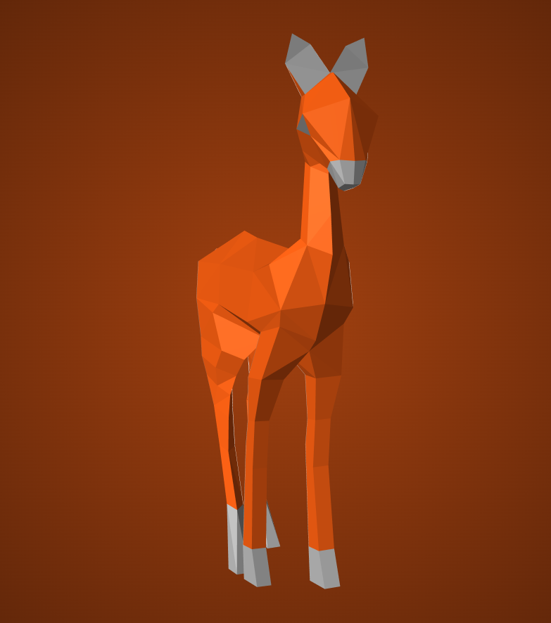 Kit DIY de papel poligonal papercraft 3D de cervatillo, 70x43x11 cm, 72 piezas – Ciervo de cartón geométrico, figura animal creativa para decoración de pared de habitación infantil