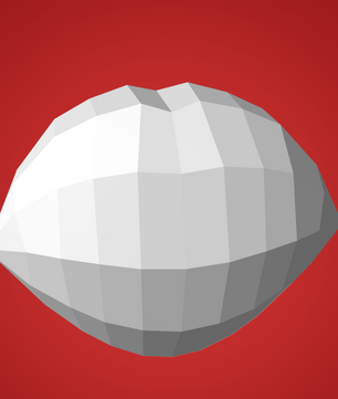 3D lips with teeth papercraft, polygonal paper figure for assembly, 35x26x20 cm, 49 parts – DIY geometric sculpture, unique wall art for creative workspace