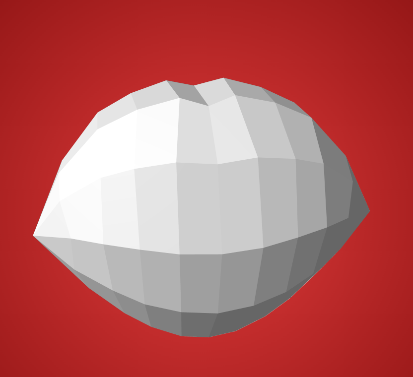 3D lips with teeth papercraft, polygonal paper figure for assembly, 35x26x20 cm, 49 parts – DIY geometric sculpture, unique wall art for creative workspace