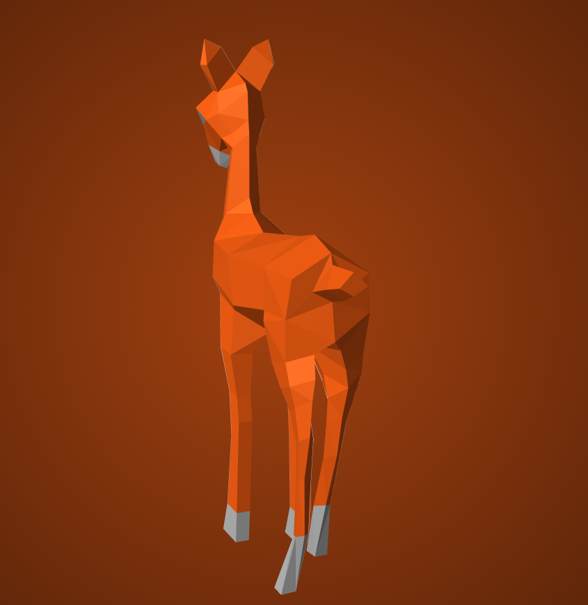 Kit DIY de papel poligonal papercraft 3D de cervatillo, 70x43x11 cm, 72 piezas – Ciervo de cartón geométrico, figura animal creativa para decoración de pared de habitación infantil