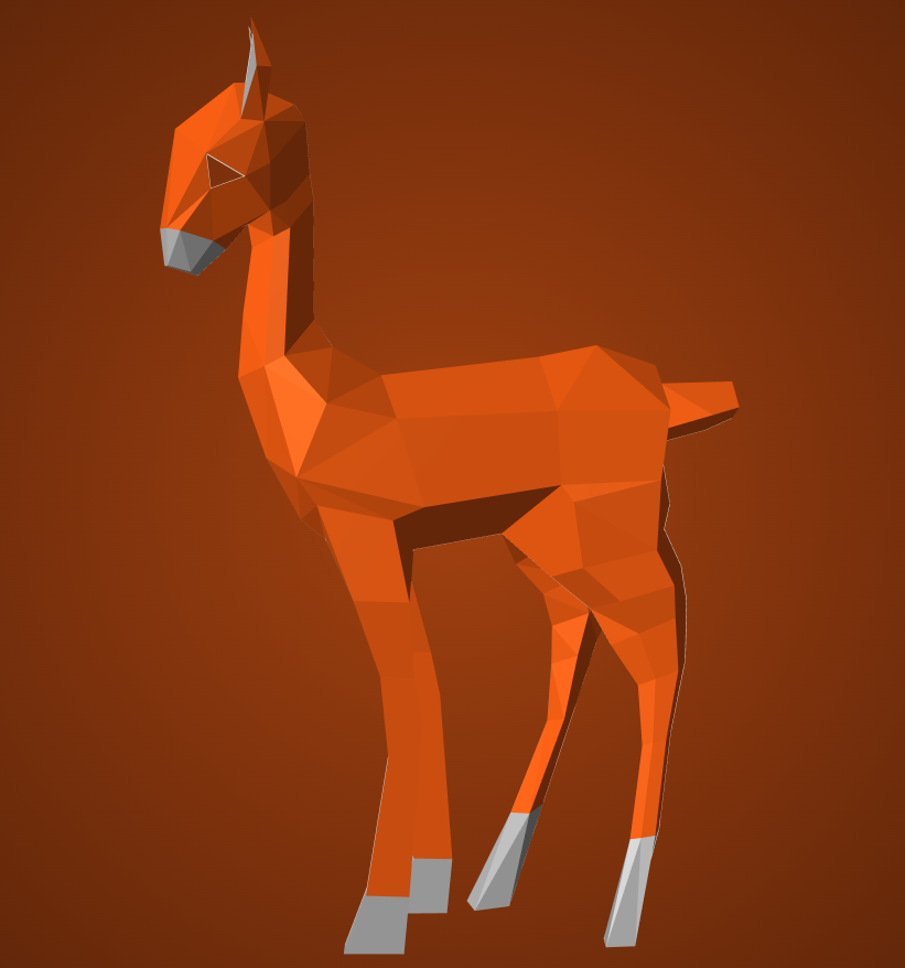 Kit DIY de papel poligonal papercraft 3D de cervatillo, 70x43x11 cm, 72 piezas – Ciervo de cartón geométrico, figura animal creativa para decoración de pared de habitación infantil