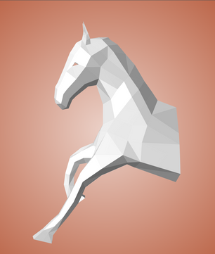 Cabeza de caballo para colgar en la pared papercraft 3D, escultura de papel poligonal DIY, 51x16x35 cm, 59 piezas – Decoración de pared geométrica, kit de montaje, trofeo de caballo decorativo para dormitorio juvenil