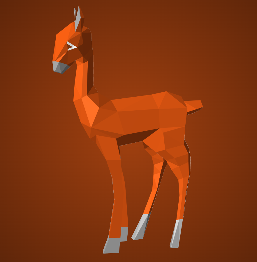 Kit DIY de papel poligonal papercraft 3D de cervatillo, 70x43x11 cm, 72 piezas – Ciervo de cartón geométrico, figura animal creativa para decoración de pared de habitación infantil