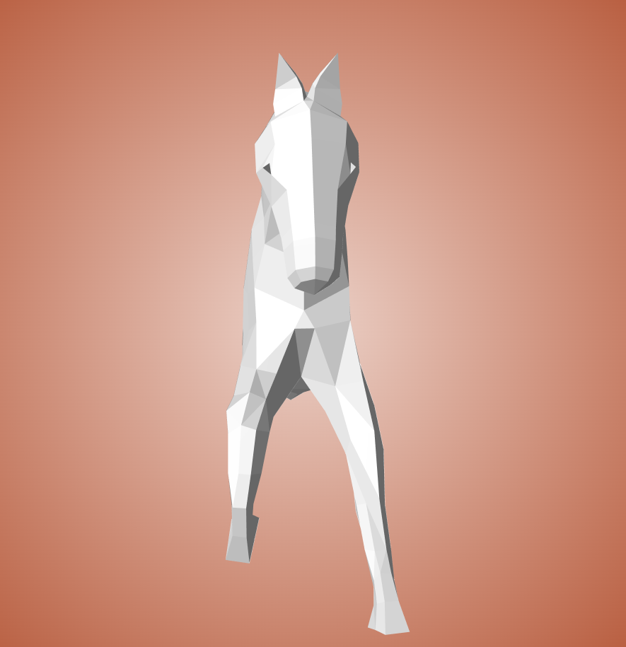 Cabeza de caballo para colgar en la pared papercraft 3D, escultura de papel poligonal DIY, 51x16x35 cm, 59 piezas – Decoración de pared geométrica, kit de montaje, trofeo de caballo decorativo para dormitorio juvenil