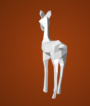 Kit DIY de papel poligonal papercraft 3D de cervatillo, 70x43x11 cm, 72 piezas – Ciervo de cartón geométrico, figura animal creativa para decoración de pared de habitación infantil