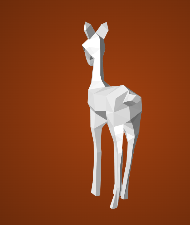 Kit DIY de papel poligonal papercraft 3D de cervatillo, 70x43x11 cm, 72 piezas – Ciervo de cartón geométrico, figura animal creativa para decoración de pared de habitación infantil