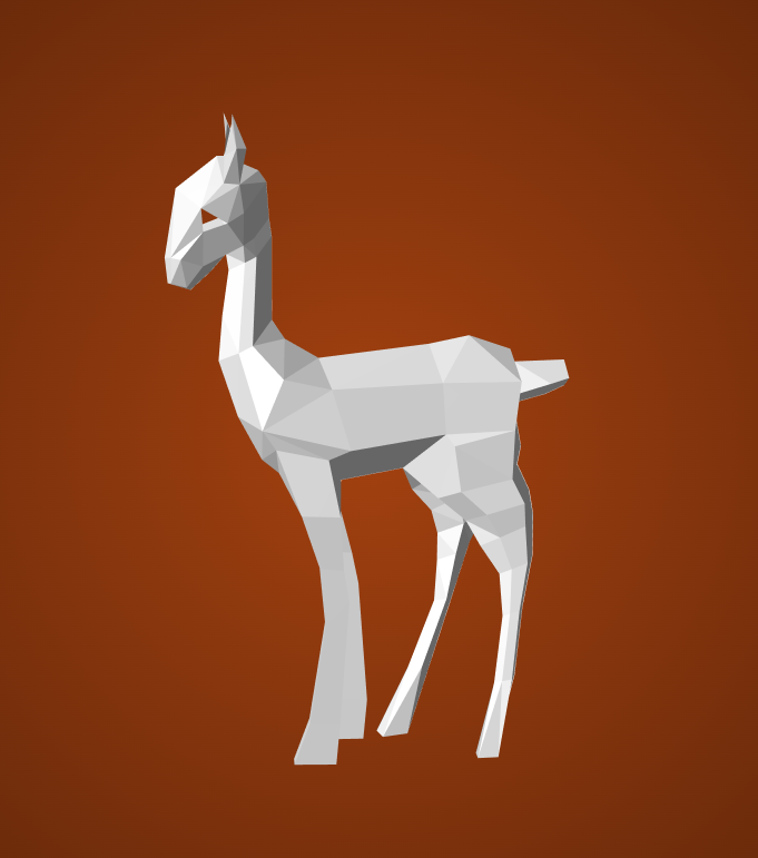 Kit DIY de papel poligonal papercraft 3D de cervatillo, 70x43x11 cm, 72 piezas – Ciervo de cartón geométrico, figura animal creativa para decoración de pared de habitación infantil