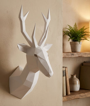 Astronauta pequeño en cohete 3D, figura de papel poligonal para manualidades, 42x32x11 – Manualidad DIY, escultura geométrica moderna para decoración de pared