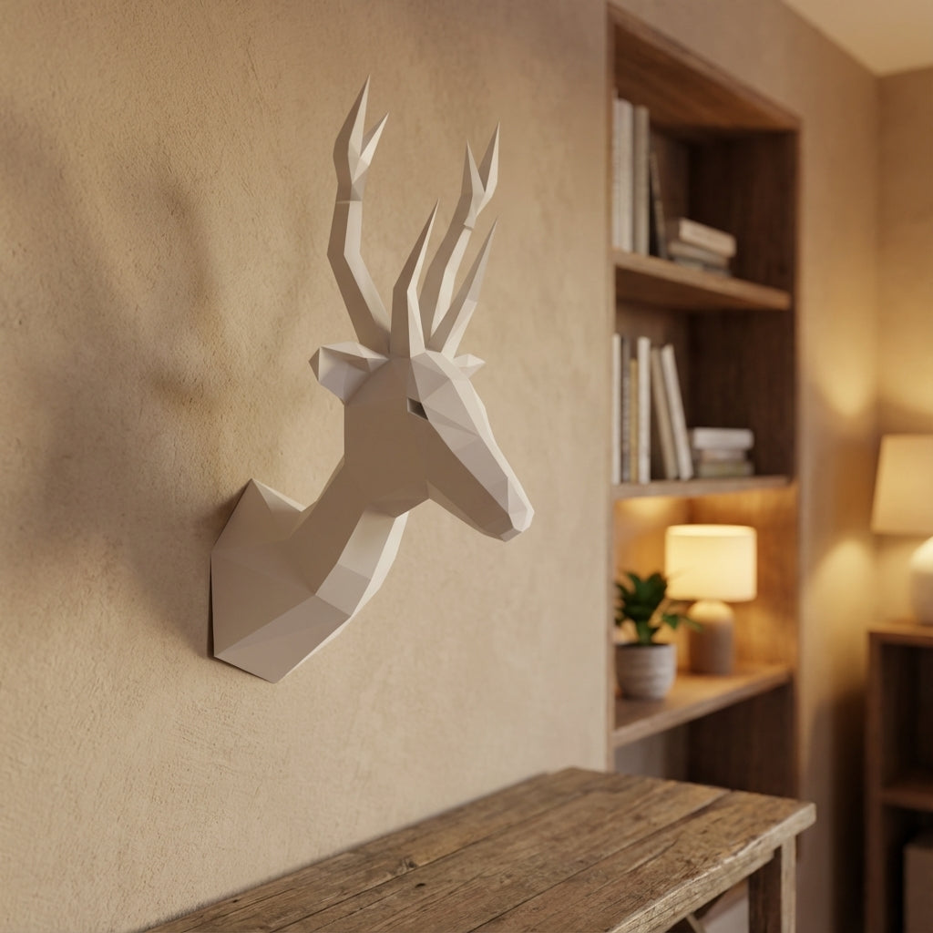 Astronauta pequeño en cohete 3D, figura de papel poligonal para manualidades, 42x32x11 – Manualidad DIY, escultura geométrica moderna para decoración de pared