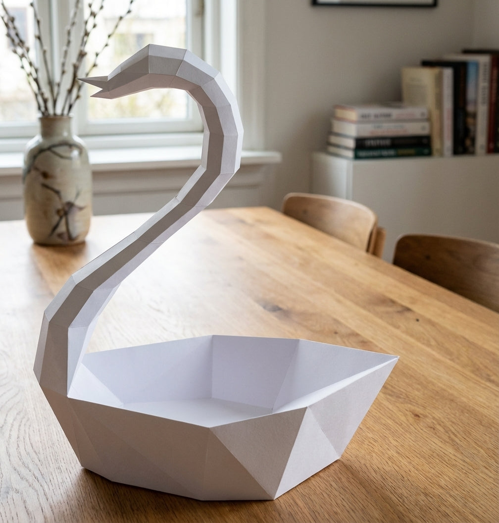 Ciervo pequeño 3D, figura de papel poligonal para ensamblar 42x32x11 – Manualidad DIY, ciervo de cartón escultórico para decoración de pared moderna