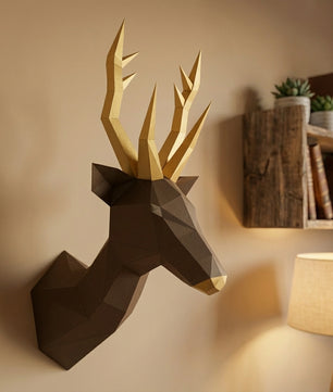 Astronauta pequeño en cohete 3D, figura de papel poligonal para manualidades, 42x32x11 – Manualidad DIY, escultura geométrica moderna para decoración de pared