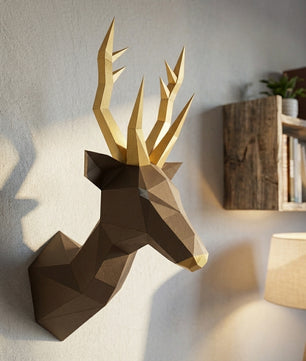 Astronauta pequeño en cohete 3D, figura de papel poligonal para manualidades, 42x32x11 – Manualidad DIY, escultura geométrica moderna para decoración de pared