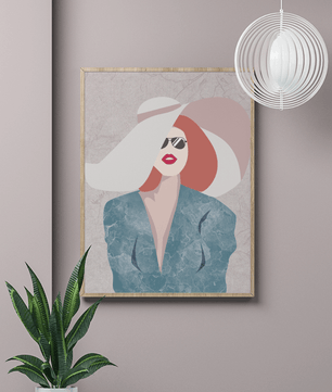 Elegant fashion woman wall art – modern minimalist portrait, stylish poster or canvas - Mi tienda