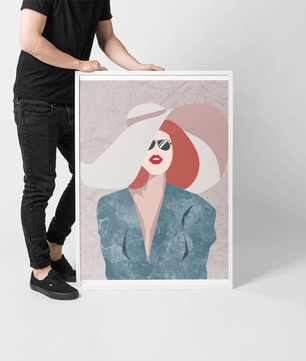 Elegant fashion woman wall art – modern minimalist portrait, stylish poster or canvas - Mi tienda