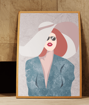 Elegant fashion woman wall art – modern minimalist portrait, stylish poster or canvas - Mi tienda