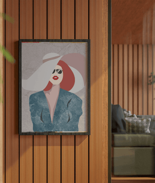 Elegant fashion woman wall art – modern minimalist portrait, stylish poster or canvas - Mi tienda