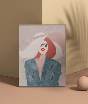 Elegant fashion woman wall art – modern minimalist portrait, stylish poster or canvas - Mi tienda