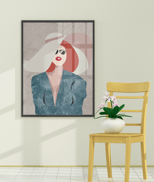 Elegant fashion woman wall art – modern minimalist portrait, stylish poster or canvas - Mi tienda