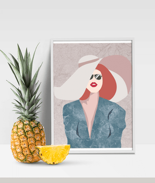 Elegant fashion woman wall art – modern minimalist portrait, stylish poster or canvas - Mi tienda