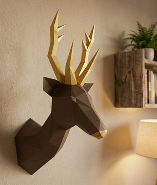 Astronauta pequeño en cohete 3D, figura de papel poligonal para manualidades, 42x32x11 – Manualidad DIY, escultura geométrica moderna para decoración de pared