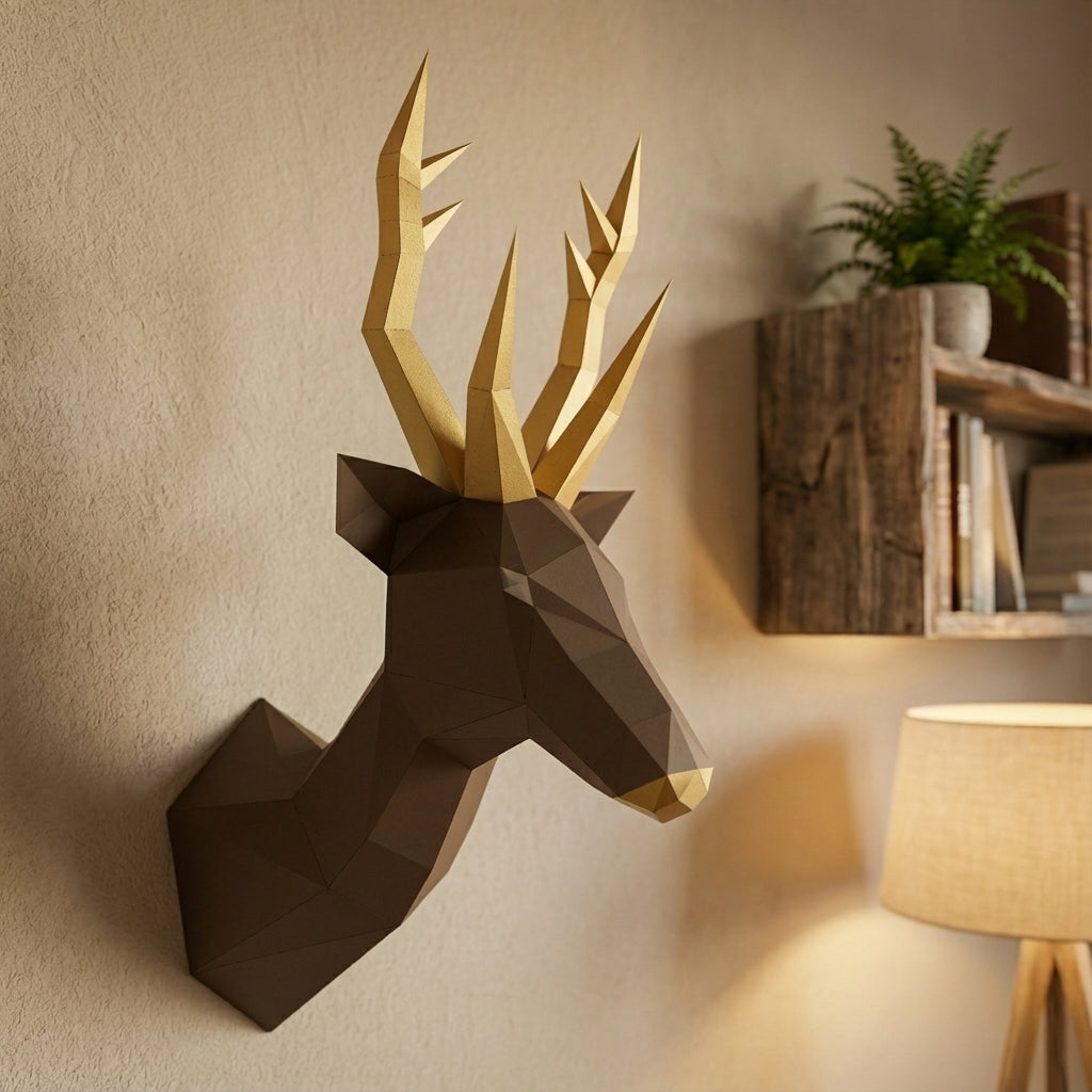 Astronauta pequeño en cohete 3D, figura de papel poligonal para manualidades, 42x32x11 – Manualidad DIY, escultura geométrica moderna para decoración de pared