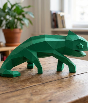 Chameleon Paper Sculpture - 34cm Large Lizard Decor - Low Poly Geometric Animal - 3D Papercraft Art - Modern Office Desk Decor - Reptile Gift - Mi tienda