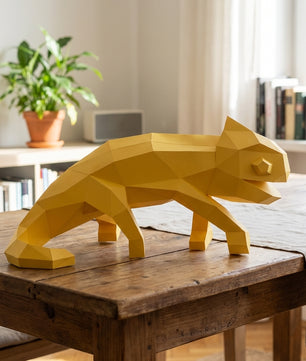 Chameleon Paper Sculpture - 34cm Large Lizard Decor - Low Poly Geometric Animal - 3D Papercraft Art - Modern Office Desk Decor - Reptile Gift - Mi tienda