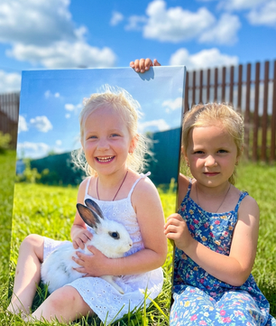 Cuadros personalizados de fotos de niños en lienzo –  premium