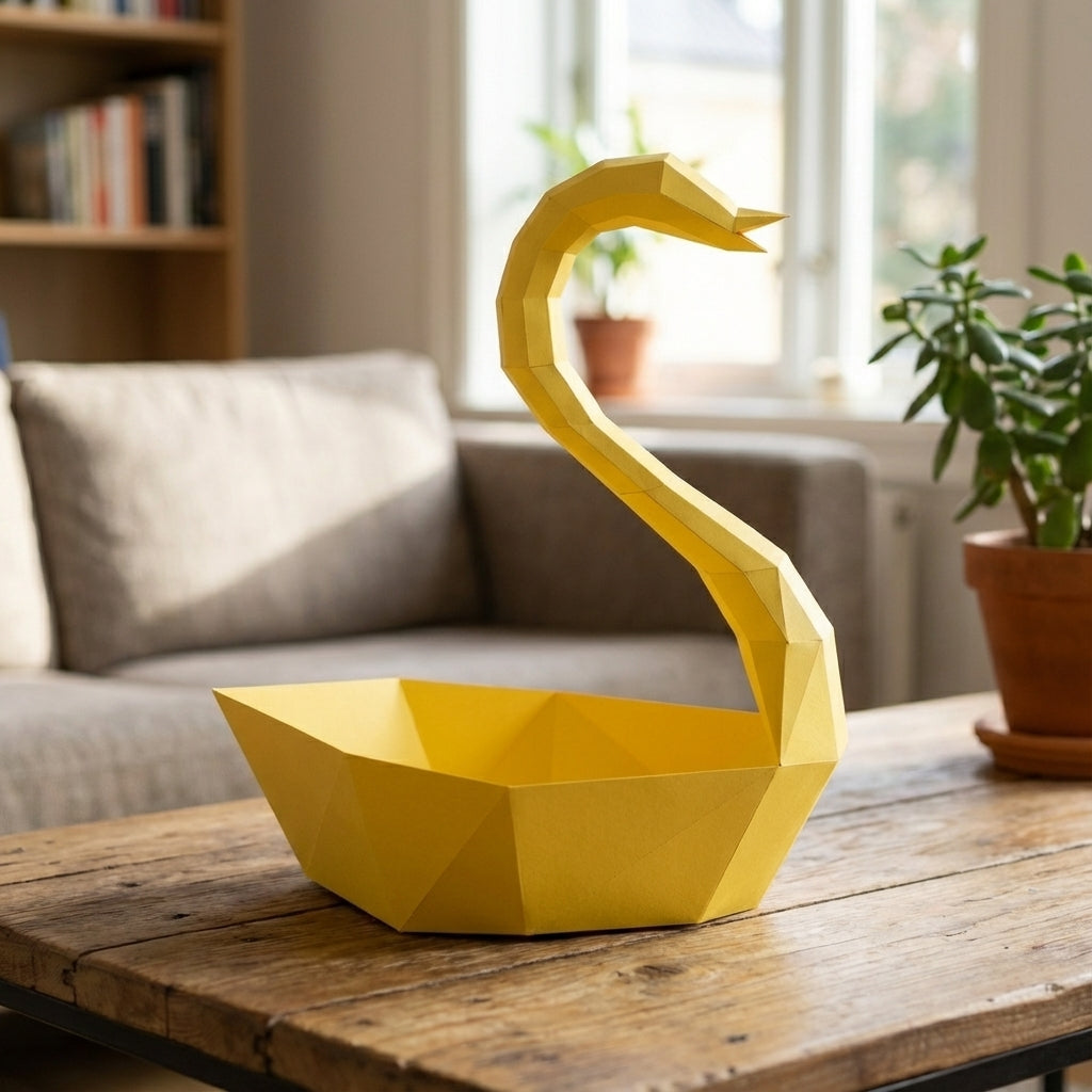 Ciervo pequeño 3D, figura de papel poligonal para ensamblar 42x32x11 – Manualidad DIY, ciervo de cartón escultórico para decoración de pared moderna