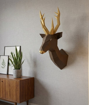 Astronauta pequeño en cohete 3D, figura de papel poligonal para manualidades, 42x32x11 – Manualidad DIY, escultura geométrica moderna para decoración de pared