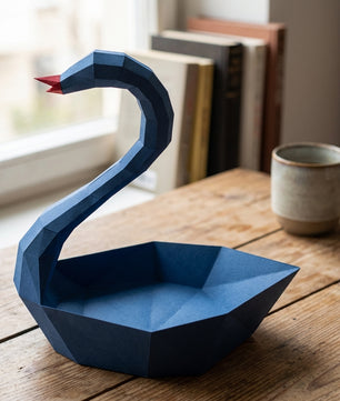 Ciervo pequeño 3D, figura de papel poligonal para ensamblar 42x32x11 – Manualidad DIY, ciervo de cartón escultórico para decoración de pared moderna