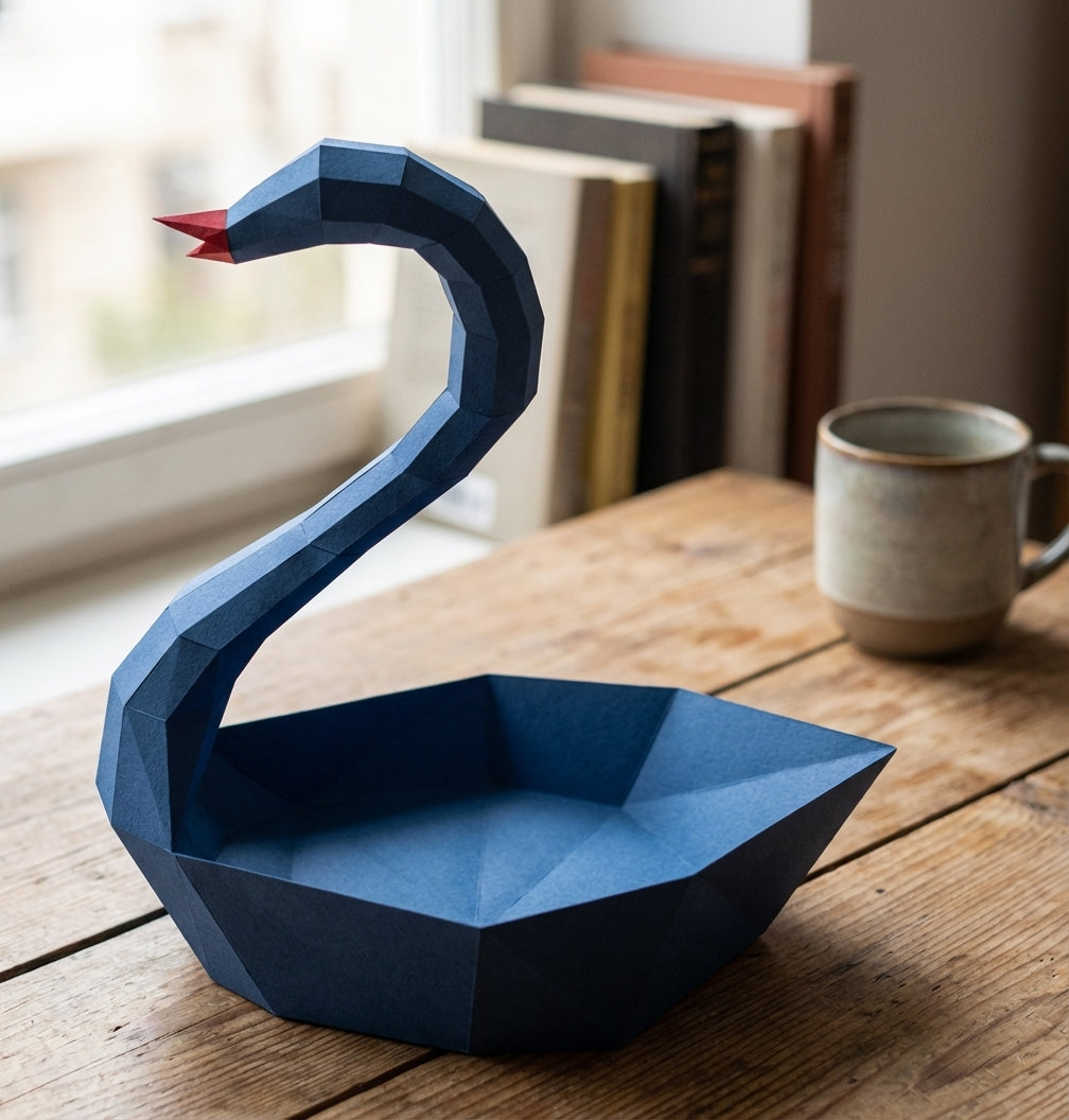 Ciervo pequeño 3D, figura de papel poligonal para ensamblar 42x32x11 – Manualidad DIY, ciervo de cartón escultórico para decoración de pared moderna